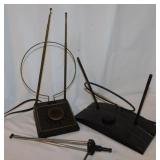 VIntage TV television rabbit-ear antennas