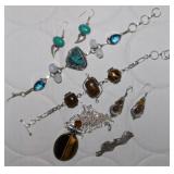 Sterling silver jewelry: Earrings - Necklaces -