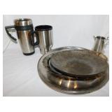 Pewter & silverplate - Insulated travel mugs