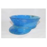 2 glass Military cap hat dresser boxes,