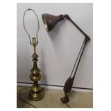 Industrial articulating wall mount task lamp -
