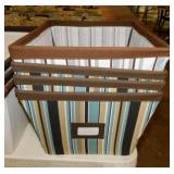4 canvas storage baskets, 17" x 14"