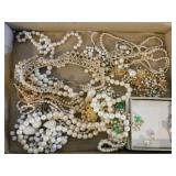 Ladies faux pearl costume jewelry: Necklaces -