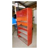 2 vintage metal stacking shelving units, 26.5" x