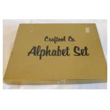 Vintage Craftool Co. metal alphabet set in box