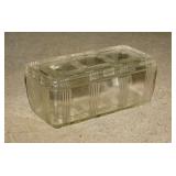 Federal Glass refrigerator dish w/ lid -