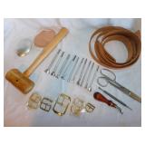 Leather craft starter kit w/ Garland rawhide