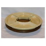Mid Century California Pottery relish tray on lazy