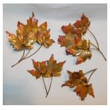 Copper: Candlesticks - Leaf wall art
