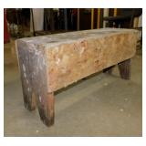 Primitive wooden bench, 36" x 12" x 18"