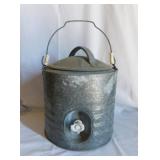 Vintage galvanized water cooler dispenser,