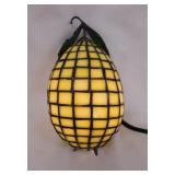 Slag & stained glass lemon night light lamp
