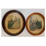 7 framed Victorian prints: Les Modes Parisiennes -