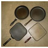 2 non-stick skillets - 2 square non-stick griddles