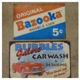 2014 Topps Bazooka Bubble Gum embossed metal sign