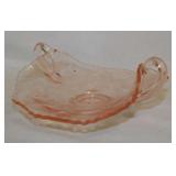Pink Depression glass: Bon-bon candy dish -