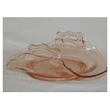 Pink Depression glass: Bon-bon candy dish -