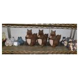 Garden yard art statues: 4 frogs, 5" tall -