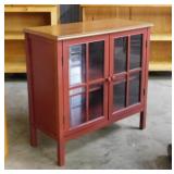 Farmhouse cabinet w/ paned glass doors &