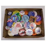 Flat of buttons: Political - Local - Advertising