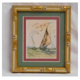 Original Nautical Sailboats seascape watercolor