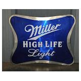 Miller High Life Light beer embossed metal