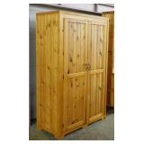 Hand crafted solid wood 2 door pantry cabinet with