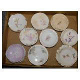 18 antique porcelain butter pats