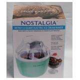 New Nostalgia 1.5 qt. ice cream maker in box w/
