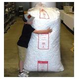 Bag of Uline packing peanuts, 50" tall,