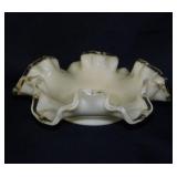 Fenton Silver Crest ruffled nut dish, 6" diameter