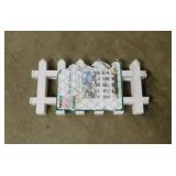 9 panels of plastic picket fence border, 18" x 9"