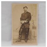 4 antique military cabinet card photos