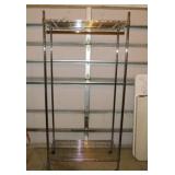 Rolling chrome garment clothes rack as shown, 35"