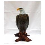 Nice hand painted American Bald Eagle statue on