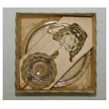Vintage NOS Jeannette Glass 24K gold trimmed