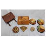 Mid Century Sorrento Italy marquetry inlaid wood
