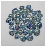 38 small Mosaic Opal Triplets cabachons
