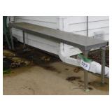Stainless steel bench or industrial shelf,