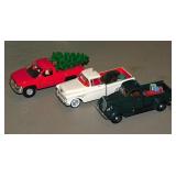 12 vehicle Christmas tree ornaments: Pickup trucks