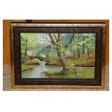 3 original landscape oil paintings on board by