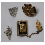 10K gold Masons 33 degree pin - 1937 Fraternal
