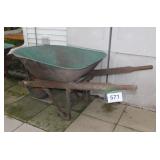 Metal tub wheelbarrow