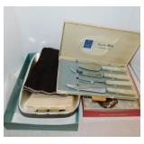 Vintage Sheffield Snack-Mate serving set w/