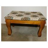 2 Mid Century upholstered footstools: Floral