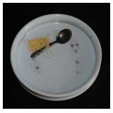 Vintage plate & baby spoon