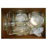 16 glass baking dishes: Pyrex - Anchor Hocking &