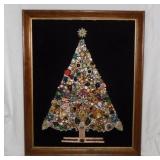 Large vintage rhinestone jewelry Christmas tree