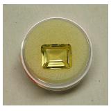 5 ct emerald cut citrine gemstone