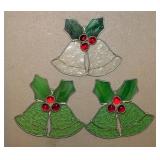 Christmas stained glass window sun catchers -